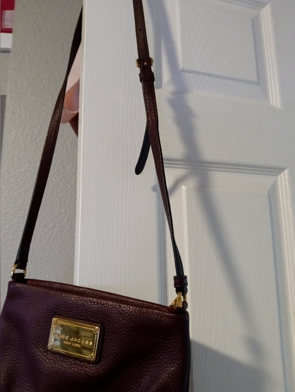 Marc Jacobs Deep Purple Pebbled Leather Shoulder Bag - Picture 2 of 6